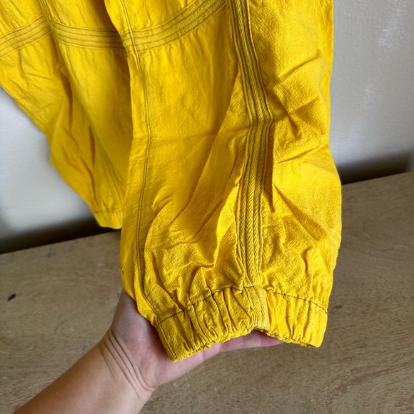 Urban Outfitters Linen Yellow High Rise Cargo Joggers - Picture 6 of 10